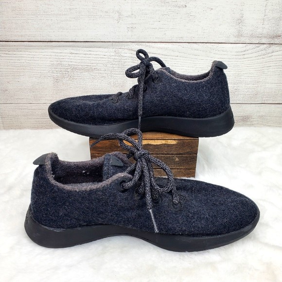 Allbirds Black Wool Runners Sneaker Women's Size 7 - Picture 4 of 8